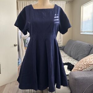 Navy Blue Mini Dress
